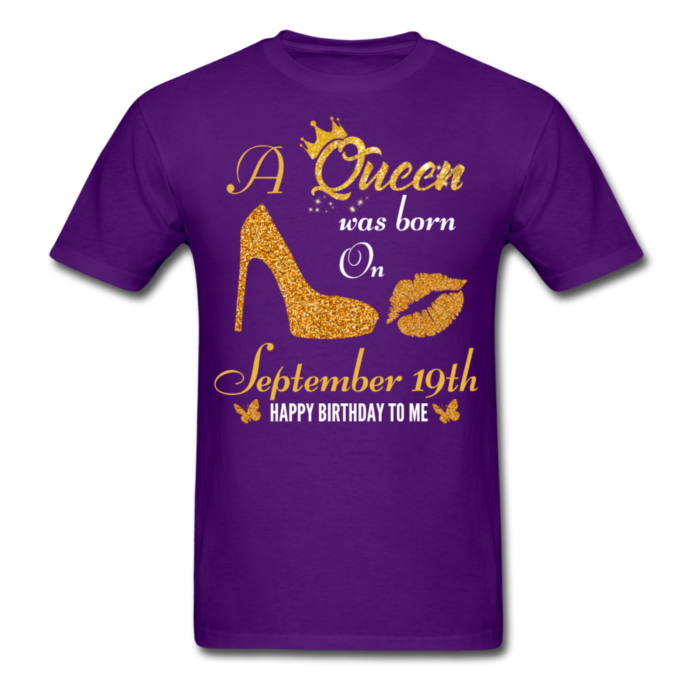 QUEEN 19TH SEPTEMBER UNISEX SHIRT - purple