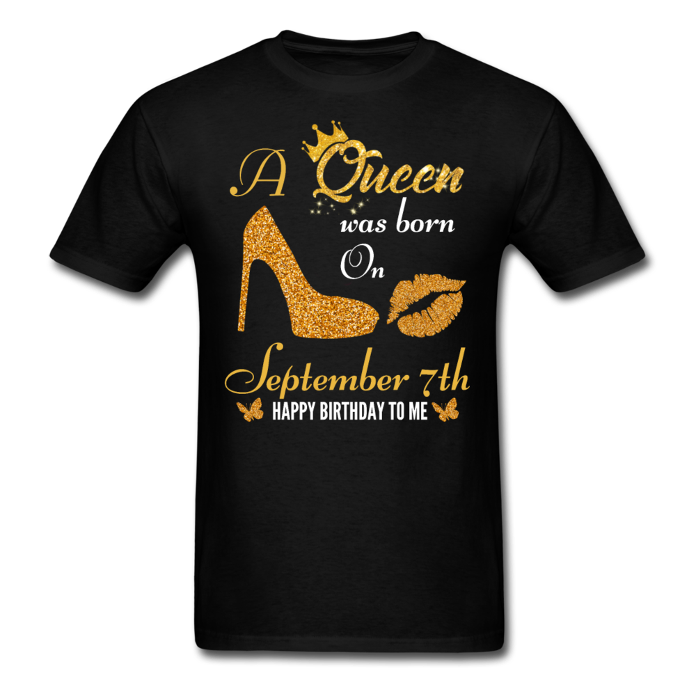 QUEEN 7TH SEPTEMBER UNISEX SHIRT - black