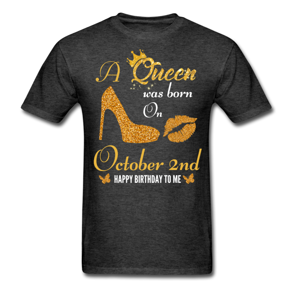 QUEEN 2ND OCTOBER UNISEX SHIRT - heather black