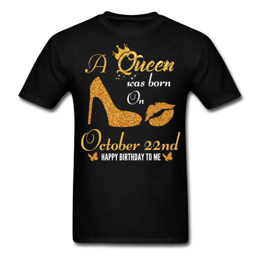 QUEEN 22ND OCTOBER UNISEX SHIRT - black