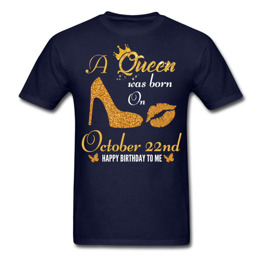 QUEEN 22ND OCTOBER UNISEX SHIRT - navy