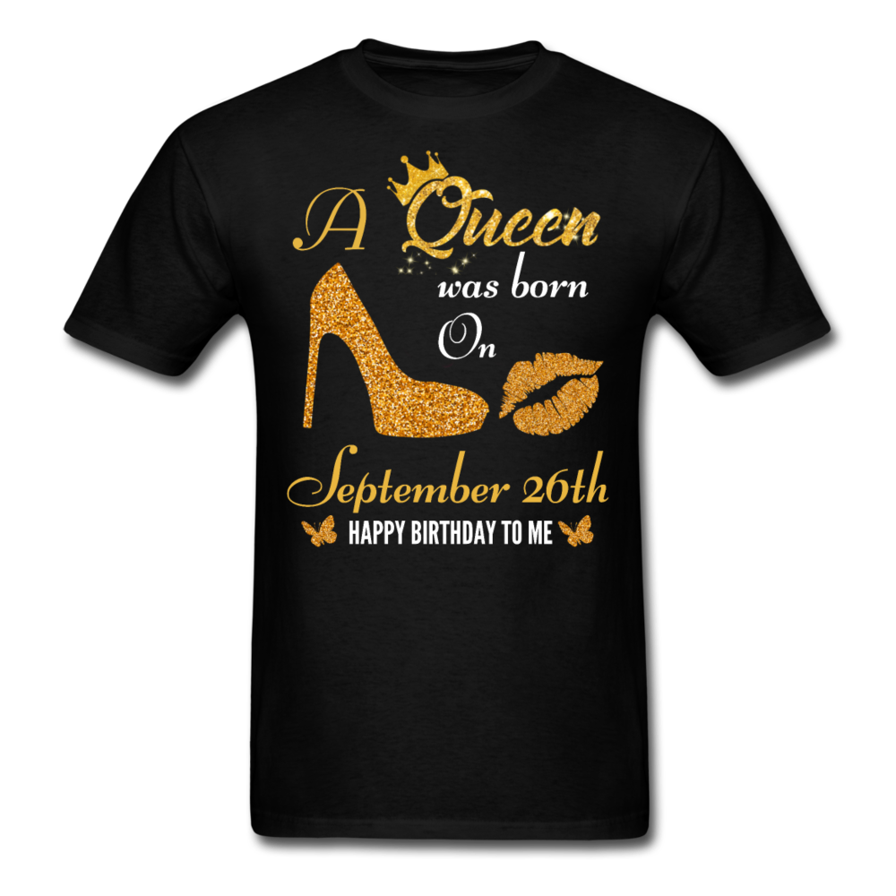 QUEEN 26TH SEPTEMBER UNISEX SHIRT - black