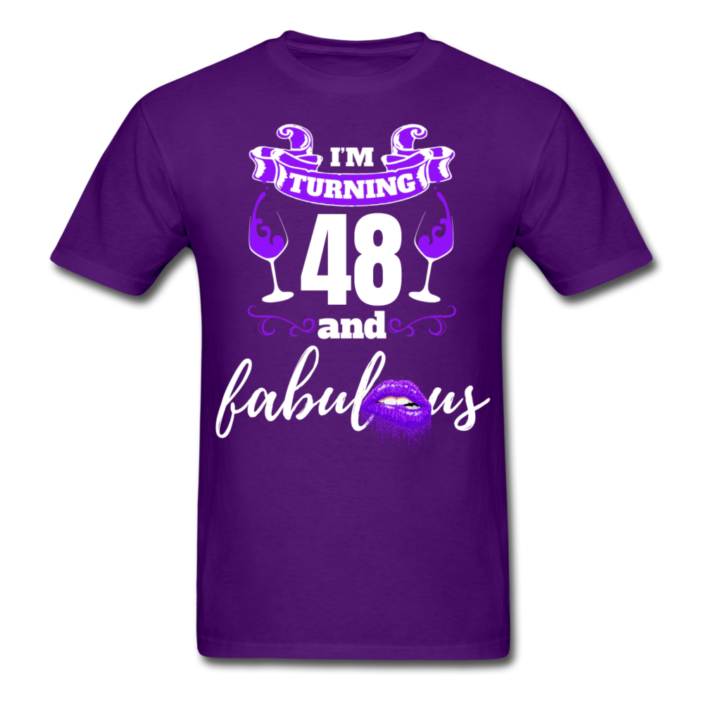 TURNING 48 UNISEX SHIRT - purple