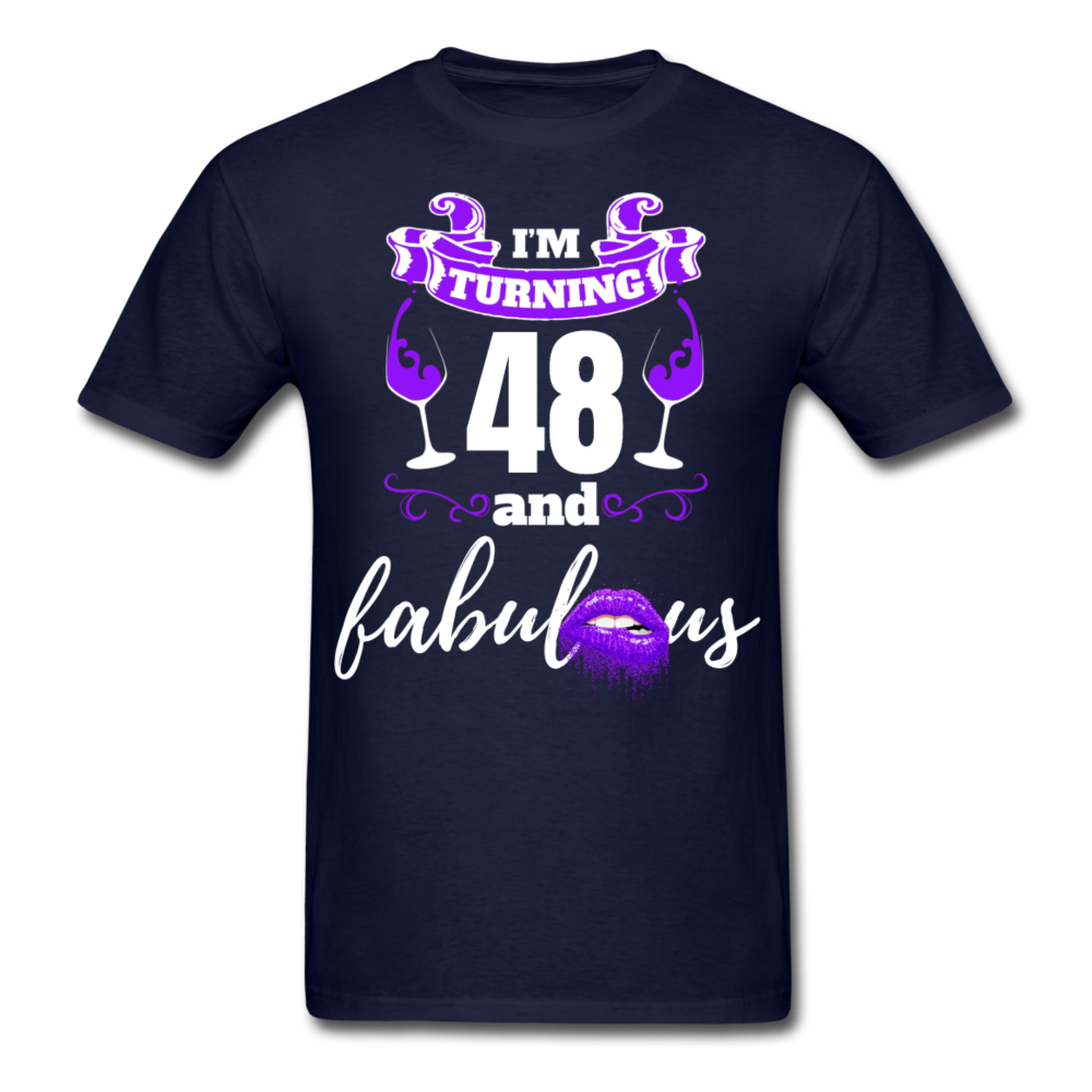 TURNING 48 UNISEX SHIRT - navy