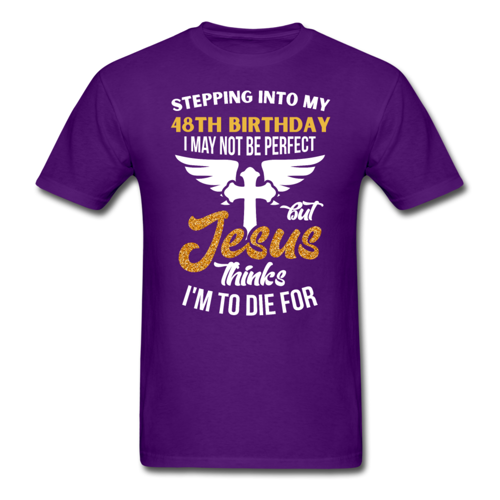 STEPPING 48 JESUS UNISEX SHIRT - purple
