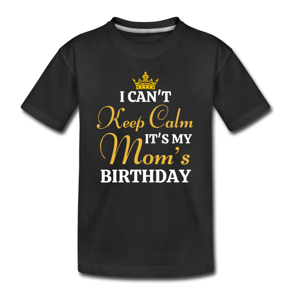 MOMS BDAY TODDLER SHIRT - black