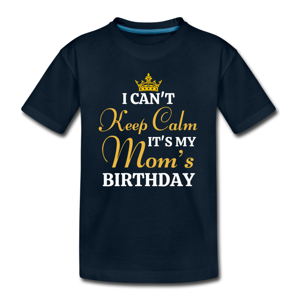 MOMS BDAY TODDLER SHIRT - deep navy