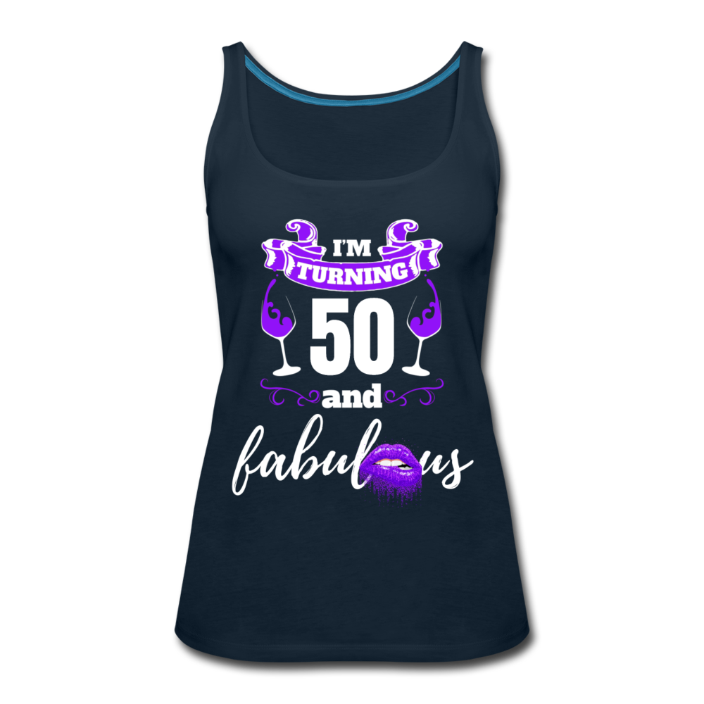 TURNING 50 FAB TANK - deep navy