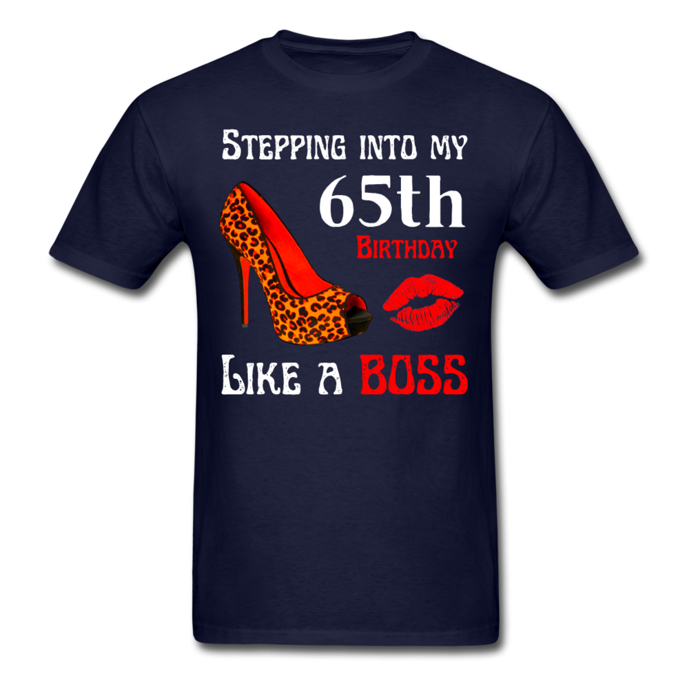 BOSS 65 LEOPARD HEELS UNISEX SHIRT - navy