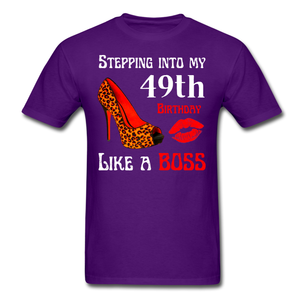 BOSS 49 LEOPARD HEELS UNISEX SHIRT - purple