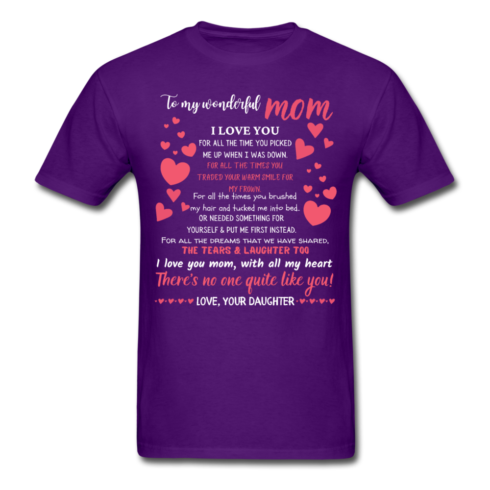 WONDERFUL MOM UNISEX SHIRT - purple