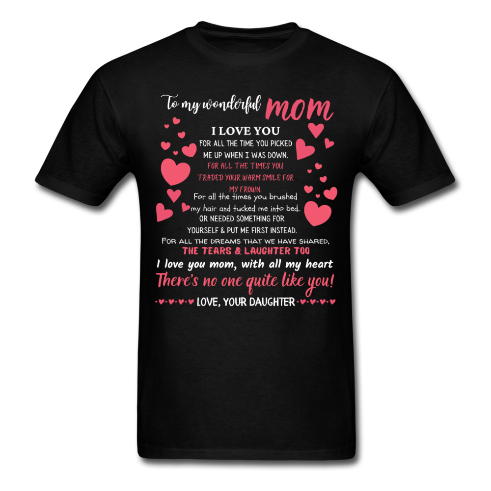 WONDERFUL MOM UNISEX SHIRT - black