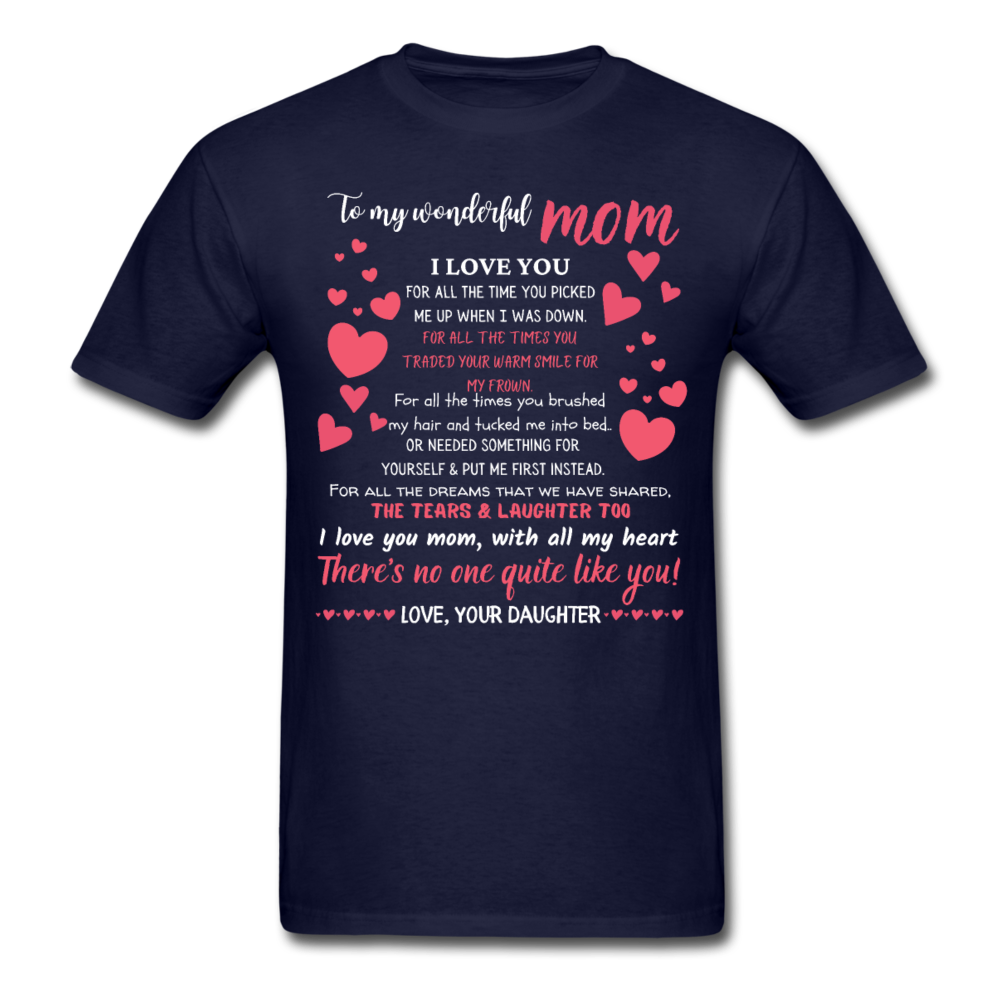 WONDERFUL MOM UNISEX SHIRT - navy