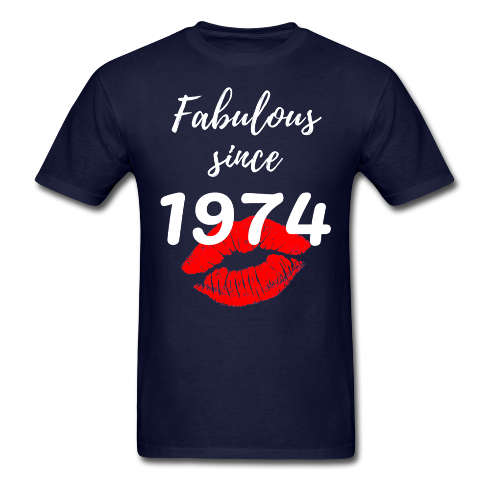 1974 FAB 47 FRONT BACK PRINT UNISEX SHIRT - navy