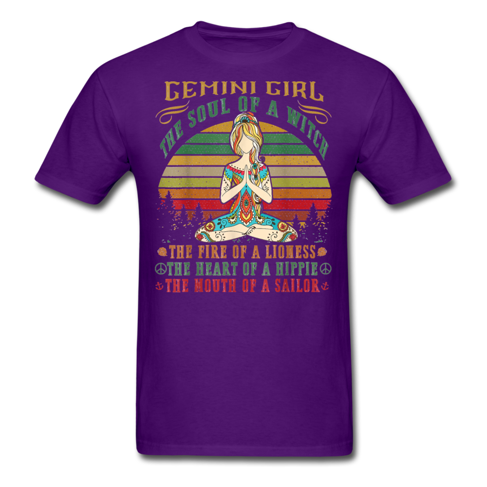 GEMINI LIONESS GIRL UNISEX SHIRT - purple