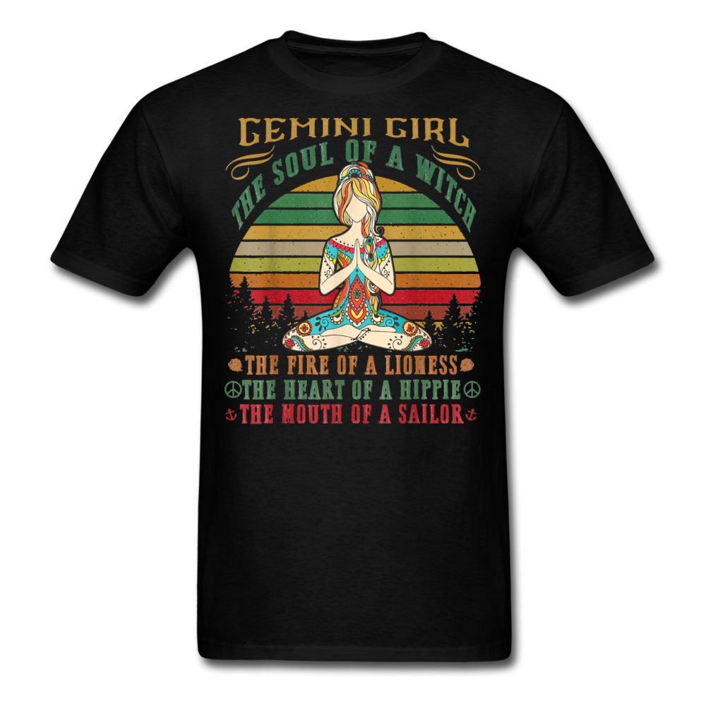 GEMINI LIONESS GIRL UNISEX SHIRT - black