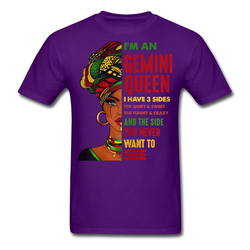 GEMINI QUEEN CRAZY UNISEX SHIRT - purple