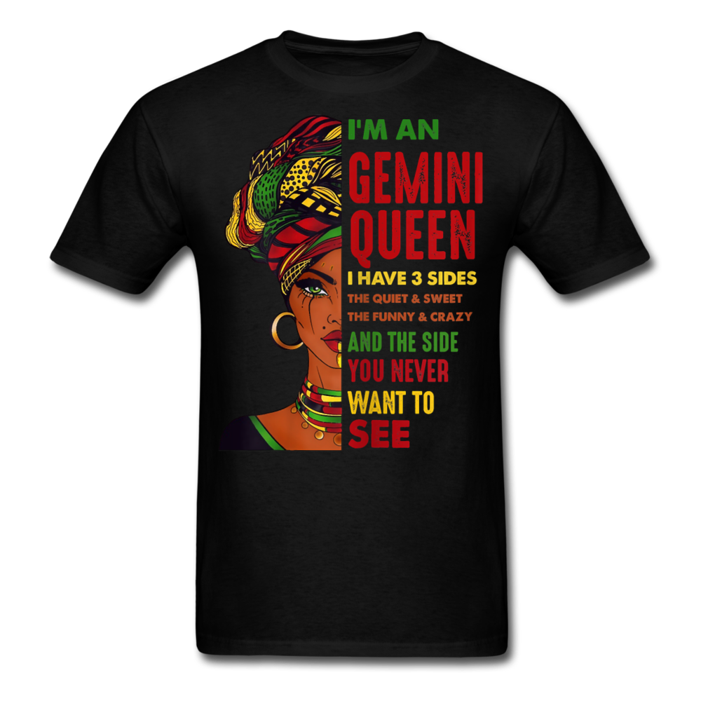 GEMINI QUEEN CRAZY UNISEX SHIRT - black