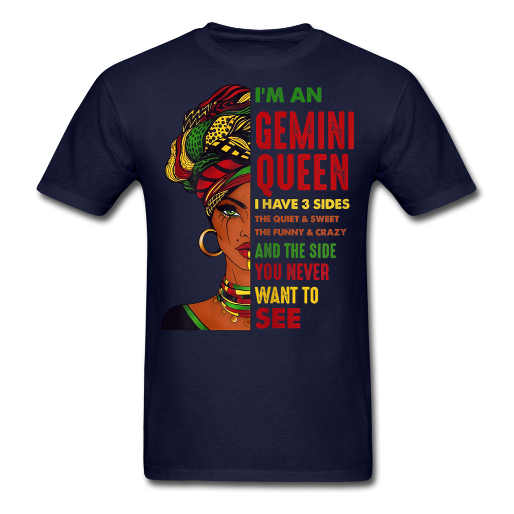 GEMINI QUEEN CRAZY UNISEX SHIRT - navy