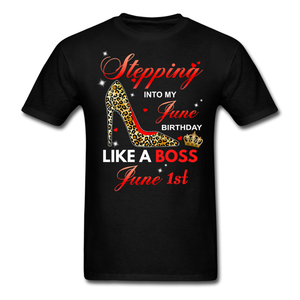 STEPPING JUNE 1ST UNISEX SHIRT - black