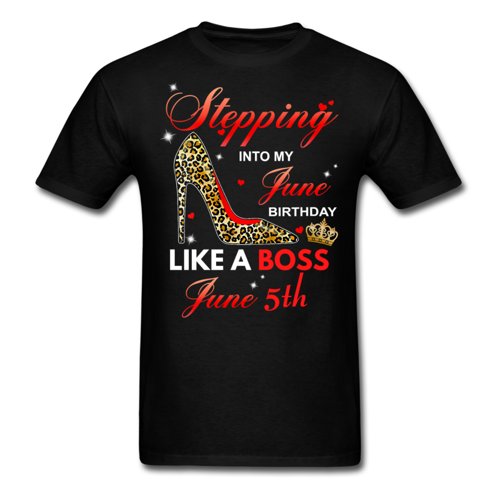 STEPPING JUNE 5TH UNISEX SHIRT - black