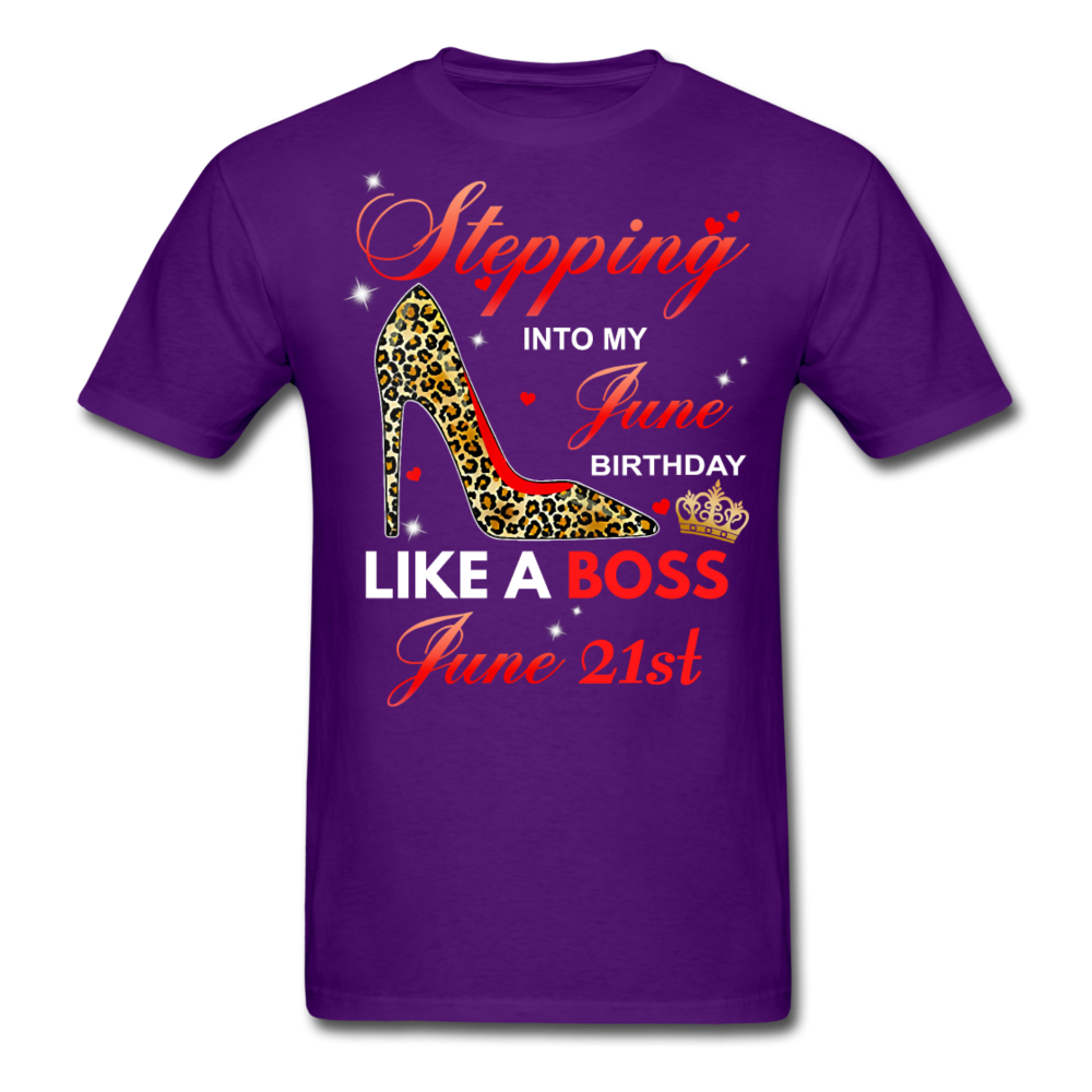 STEPPING JUNE 21ST UNISEX SHIRT - purple