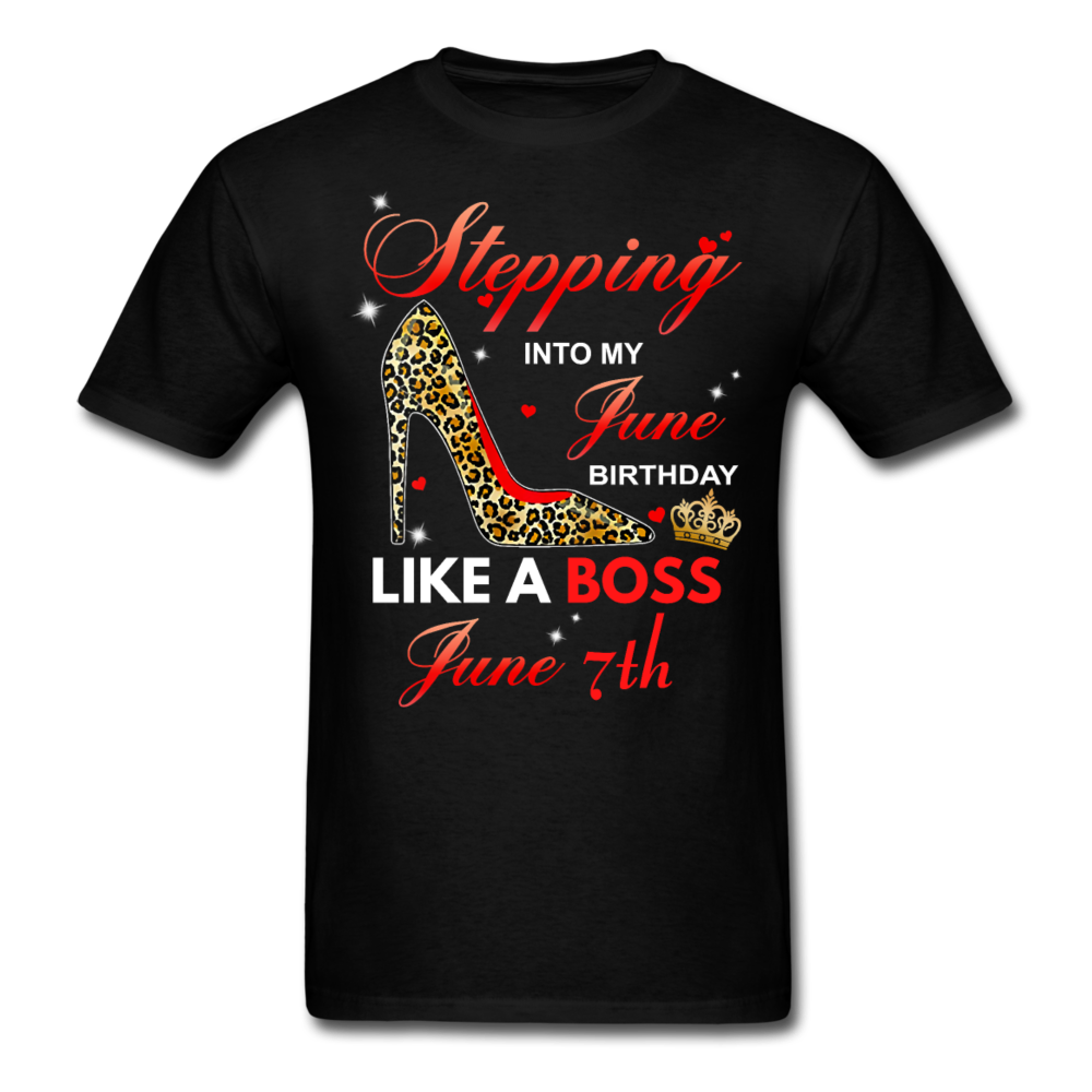 STEPPING JUNE 7TH UNISEX SHIRT - black