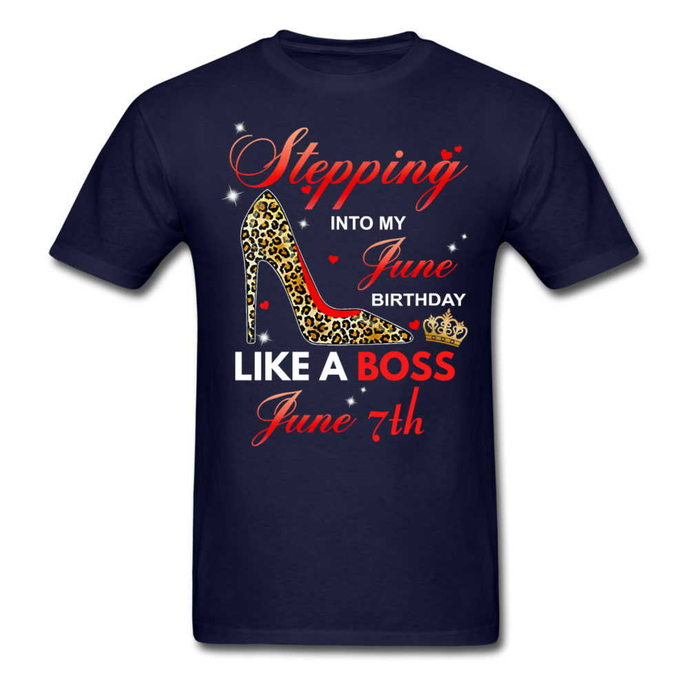 STEPPING JUNE 7TH UNISEX SHIRT - navy