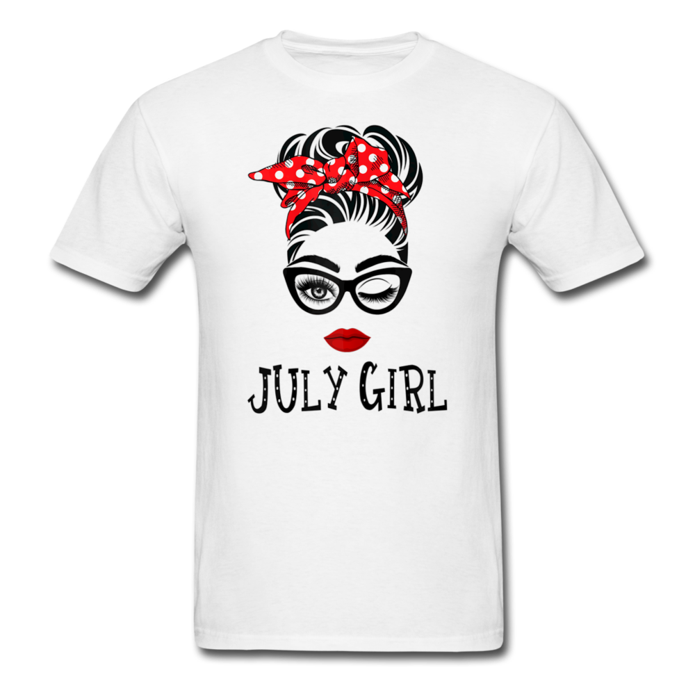 JULY GIRL RIBBON UNISEX SHIRT - white