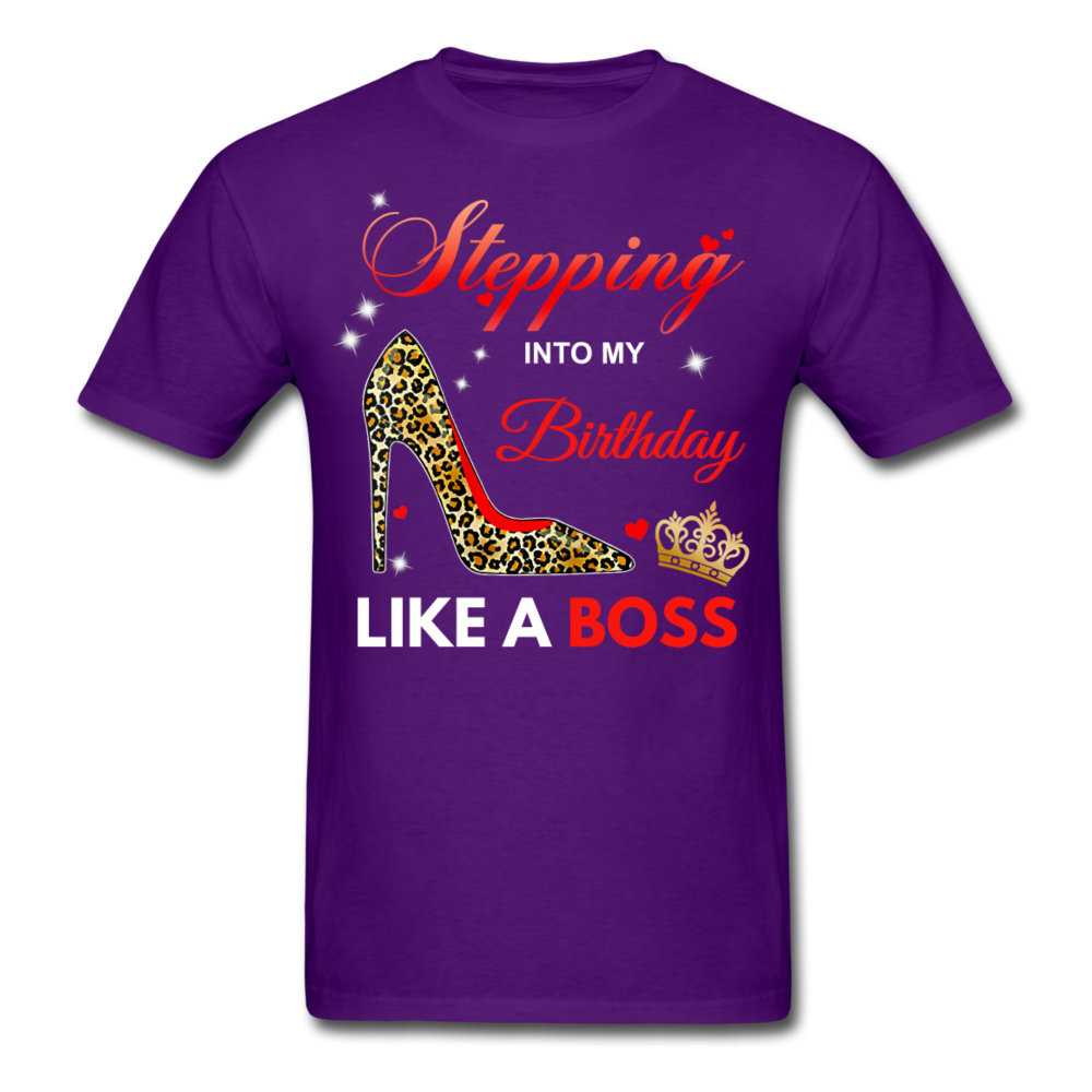 BIRTHDAY BOSS UNISEX SHIRT - purple