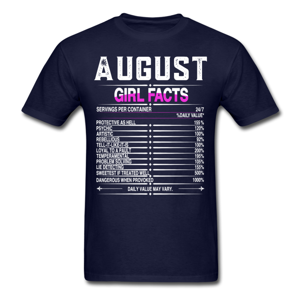 AUGUST FACTS UNISEX SHIRT - navy