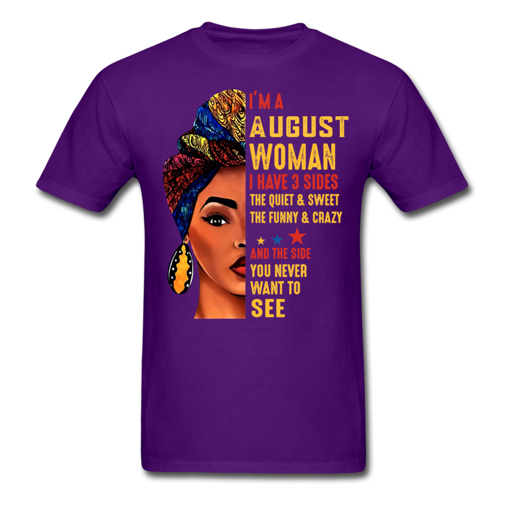 AUGUST CRAZY WOMAN UNISEX SHIRT - purple