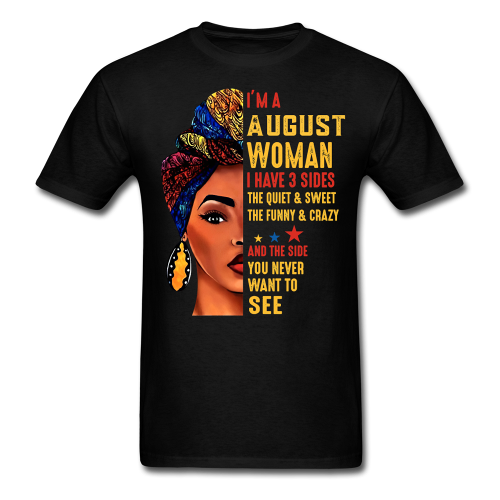 AUGUST CRAZY WOMAN UNISEX SHIRT - black