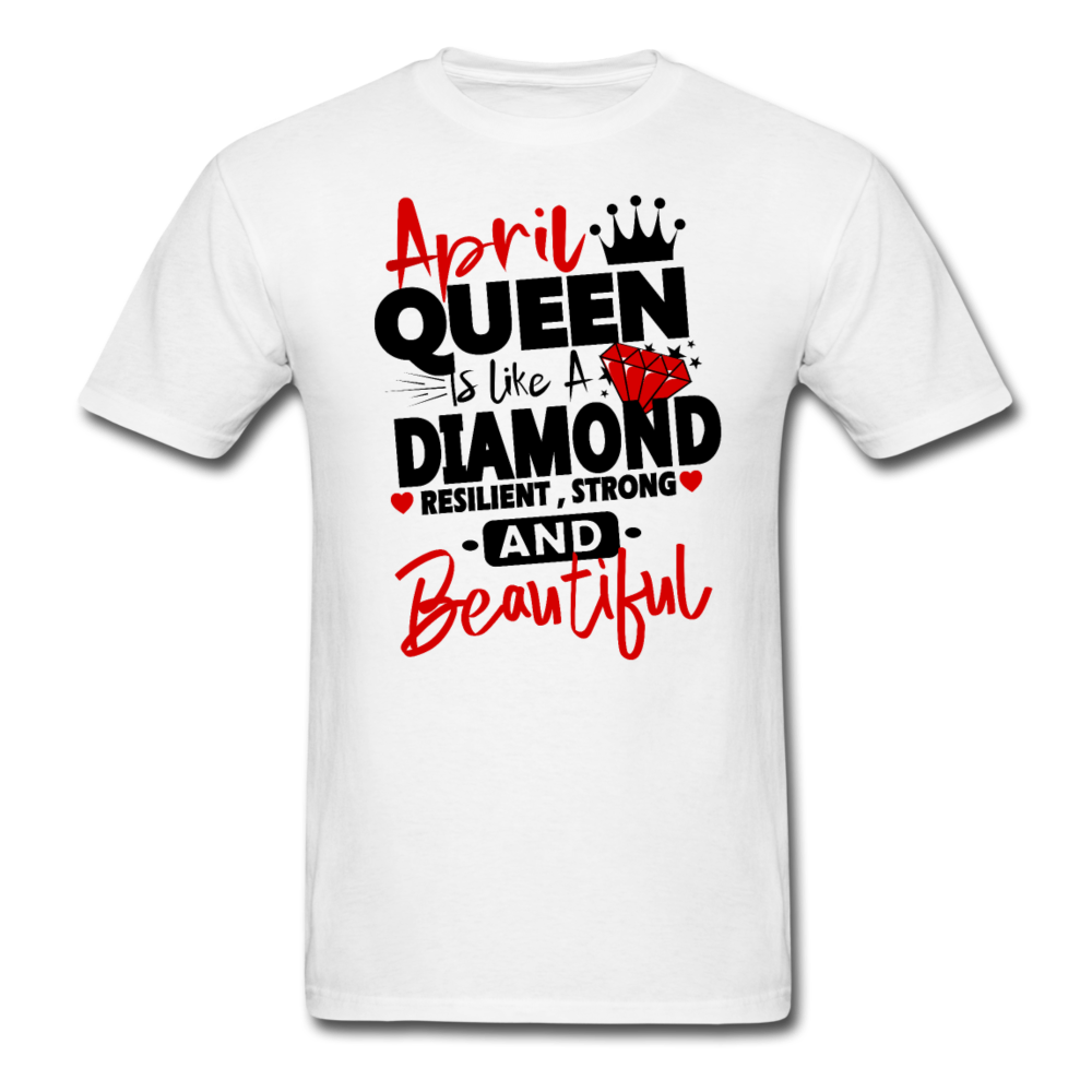 APRIL QUEEN DIAMOND UNISEX SHIRT - white