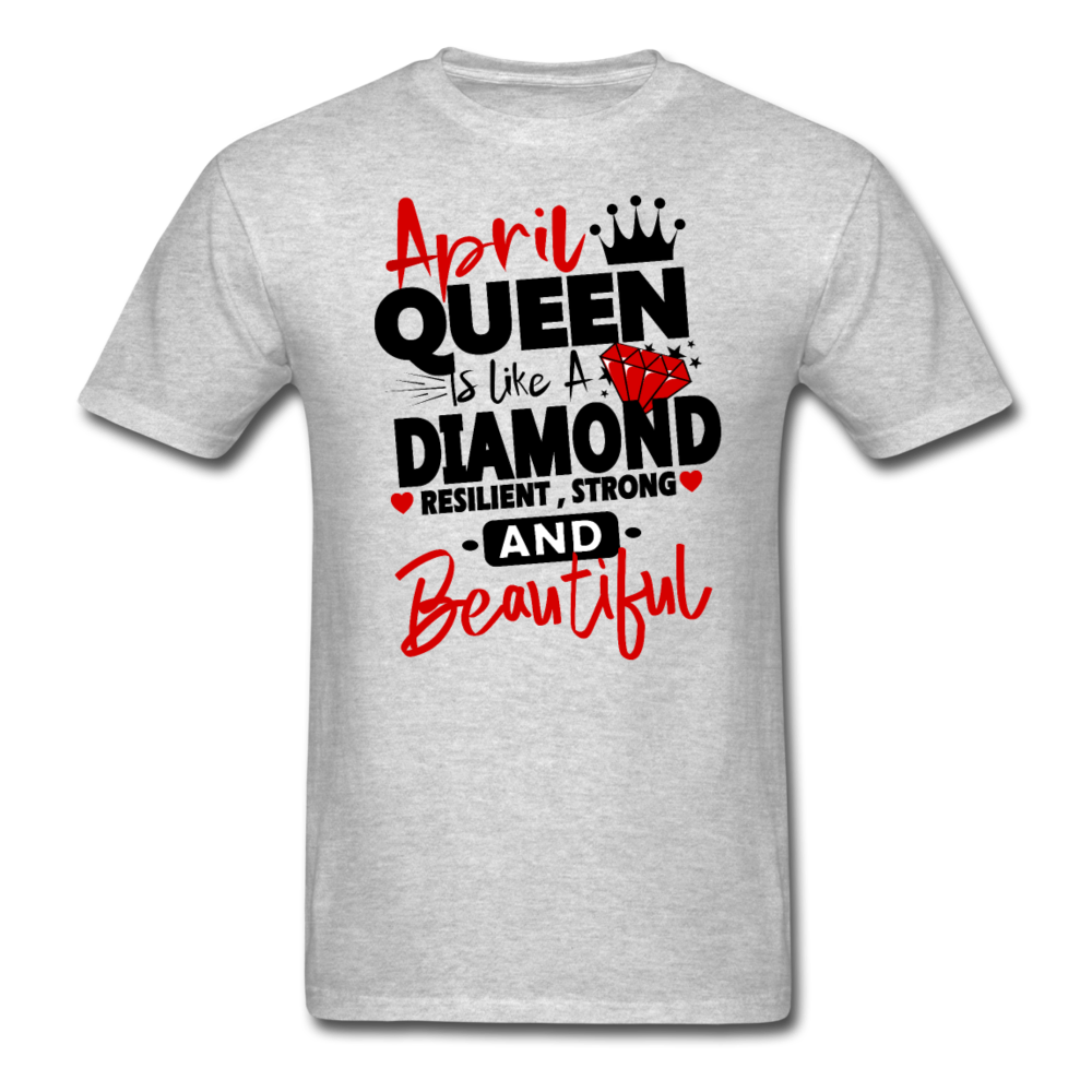 APRIL QUEEN DIAMOND UNISEX SHIRT - heather gray