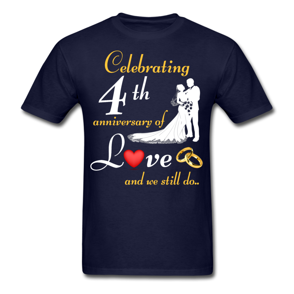 4TH ANNIVERSARY COUPLE SHIRT - navy