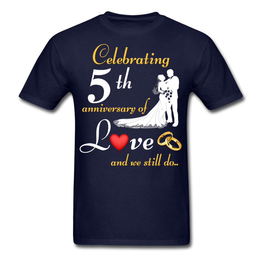 5TH ANNIVERSARY COUPLE SHIRT - navy