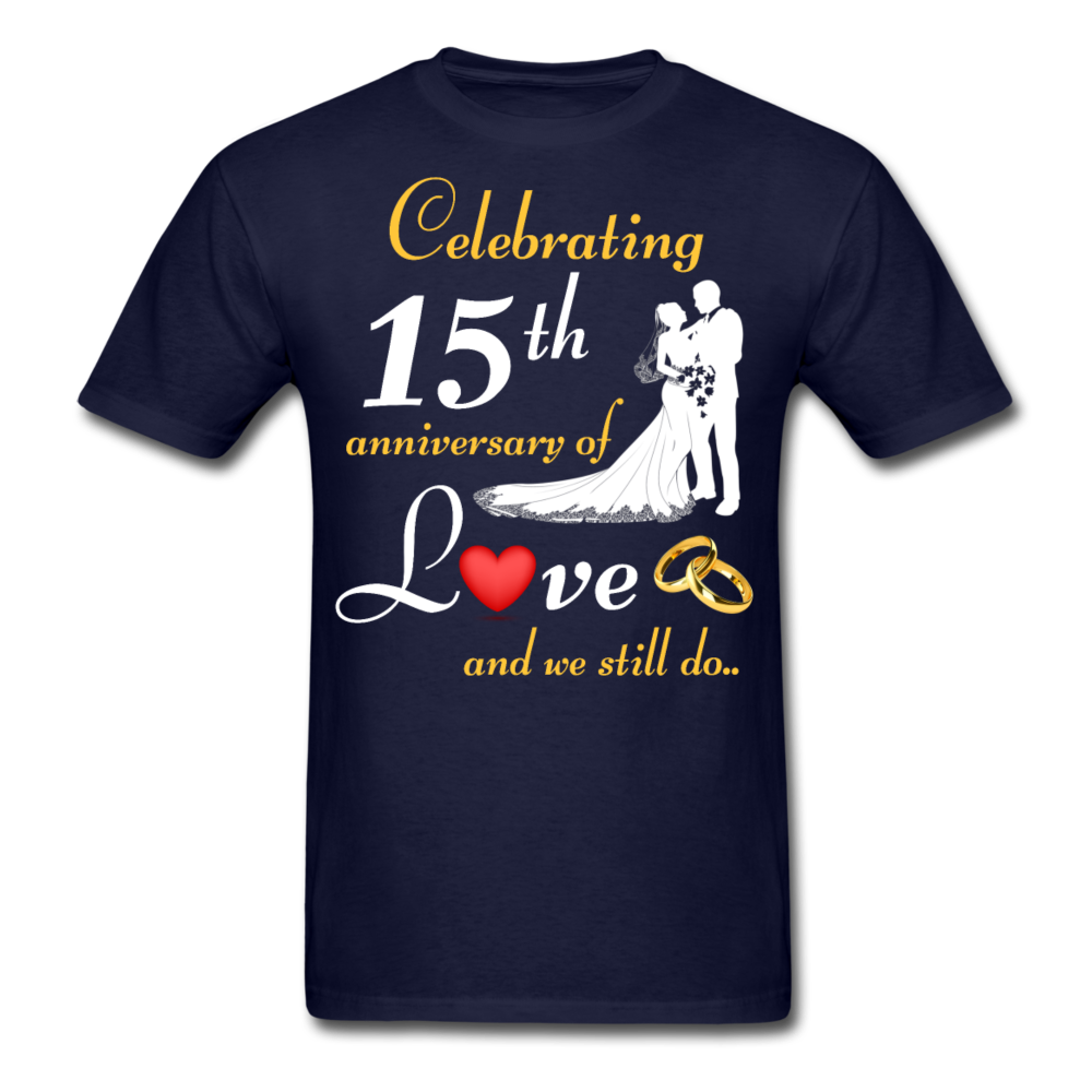 15TH ANNIVERSARY COUPLE SHIRT - navy