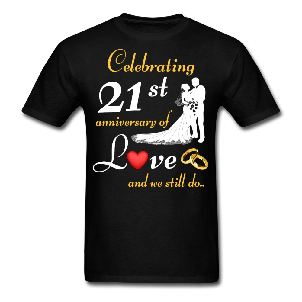 21ST ANNIVERSARY COUPLE SHIRT - black