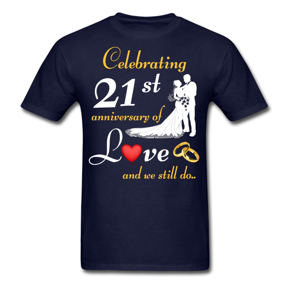 21ST ANNIVERSARY COUPLE SHIRT - navy