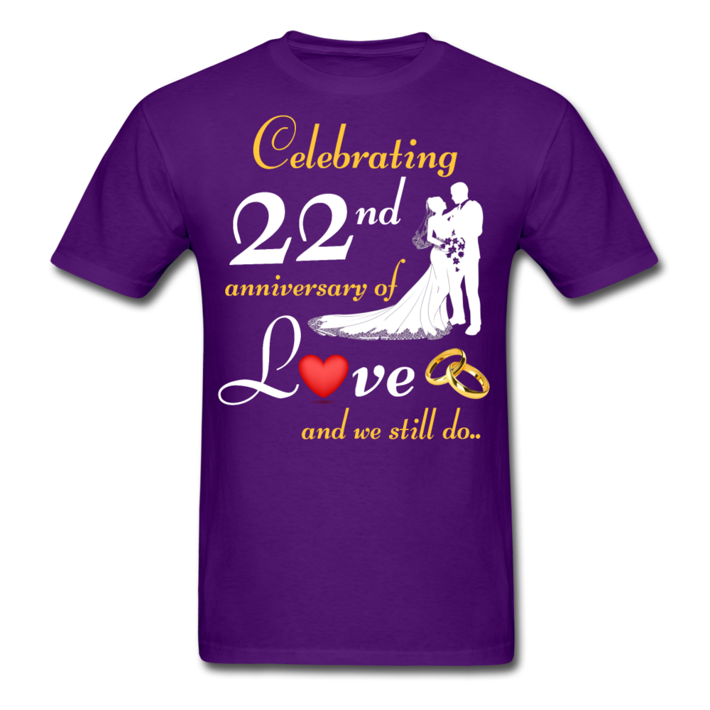 22ND ANNIVERSARY COUPLE SHIRT - purple