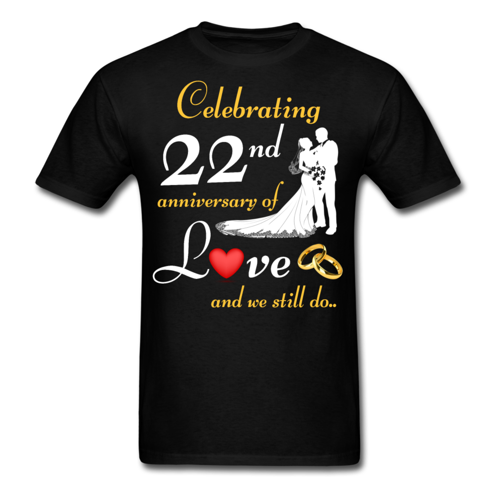 22ND ANNIVERSARY COUPLE SHIRT - black