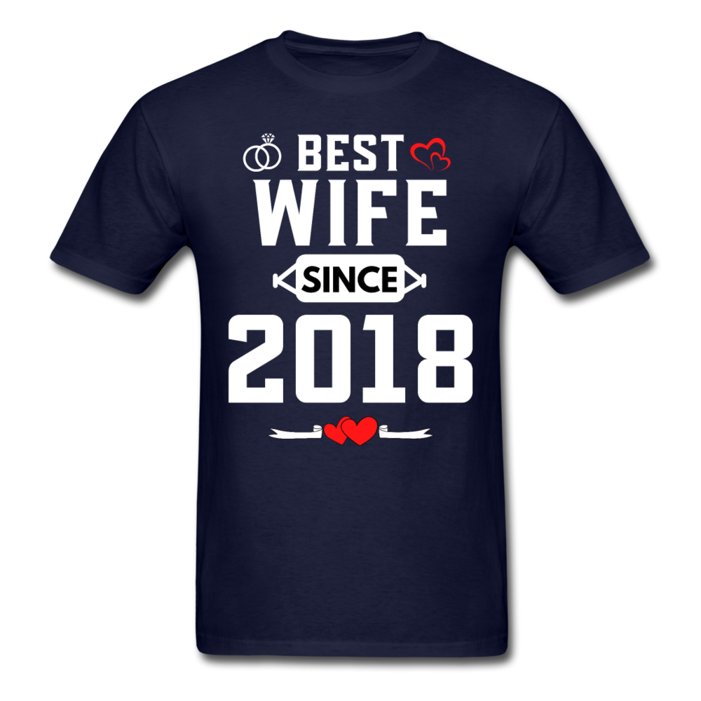 BEST WIFE 2018 UNISEX SHIRT - navy