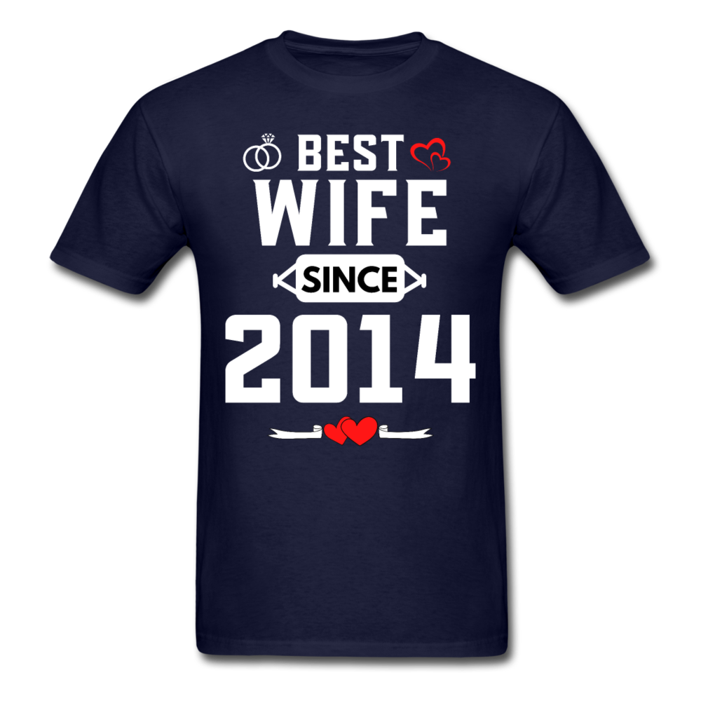 BEST WIFE 2014 UNISEX SHIRT - navy