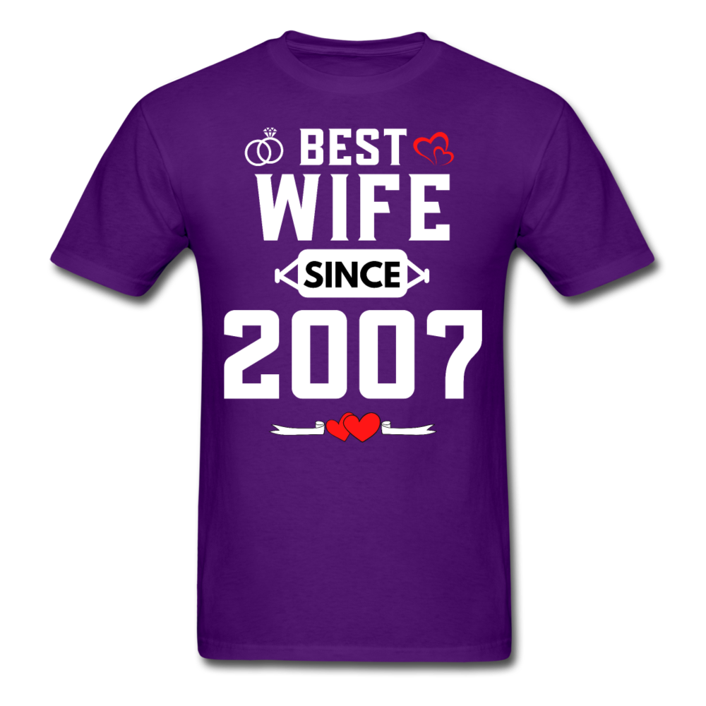 BEST WIFE 2007 UNISEX SHIRT - purple