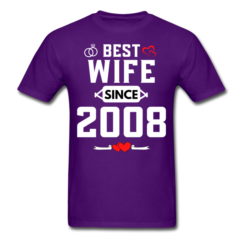 BEST WIFE 2008 UNISEX SHIRT - purple
