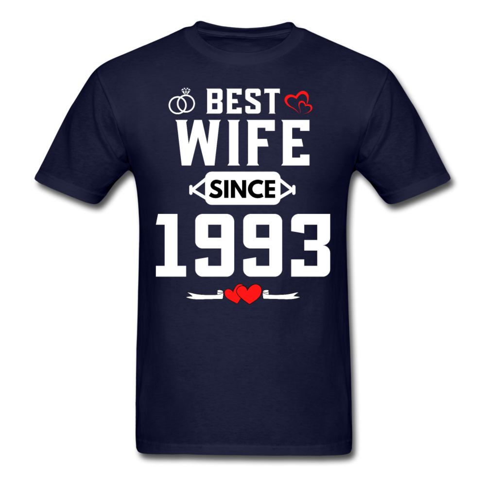 BEST WIFE 1993 UNISEX SHIRT - navy