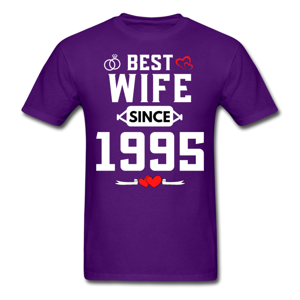 BEST WIFE 1995 UNISEX SHIRT - purple