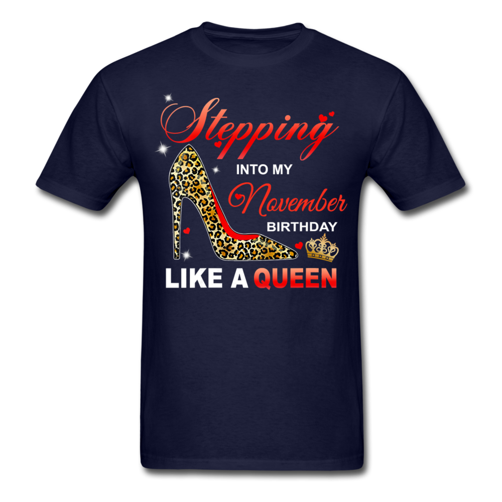 STEPPING NOVEMBER QUEEN UNISEX SHIRT - navy