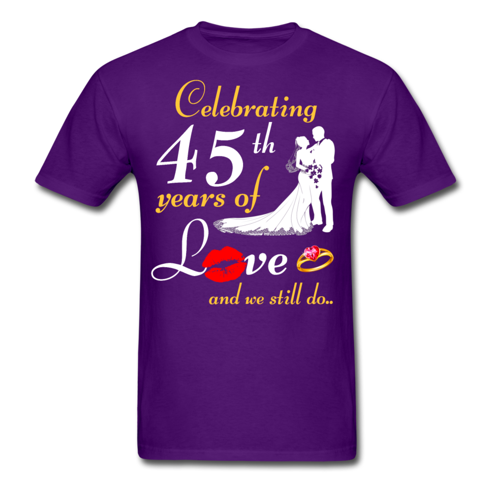 45TH ANNIVERSARY UNISEX SHIRT - purple